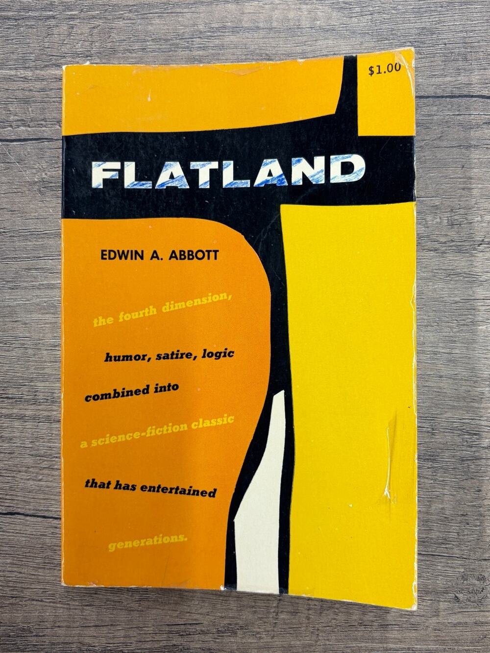 Flatland Edwin Abbott 1952 Dover PB Science Fiction Mathematics 4th Dimension